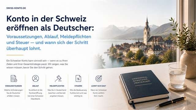 Konto in der Schweiz eröffnen als Deutscher — Depotdiversifikation außerhalb der Eurozone