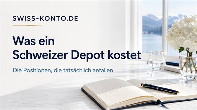 Was kostet ein Schweizer Depot — Kostenüberblick
